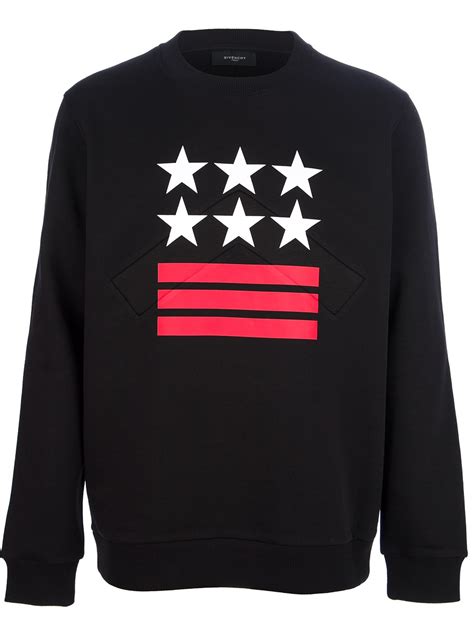 givenchy star and stripe sweatshirt|givenchy signature t shirt.